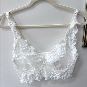 Delicate White/Ivory  Lace Underwire Bra